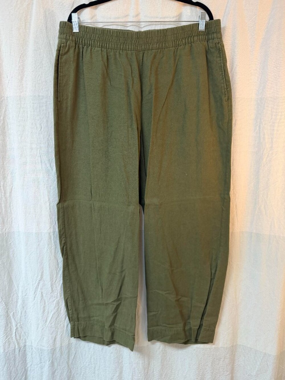 High-Waisted Linen-Blend Super Wide-Leg Pants